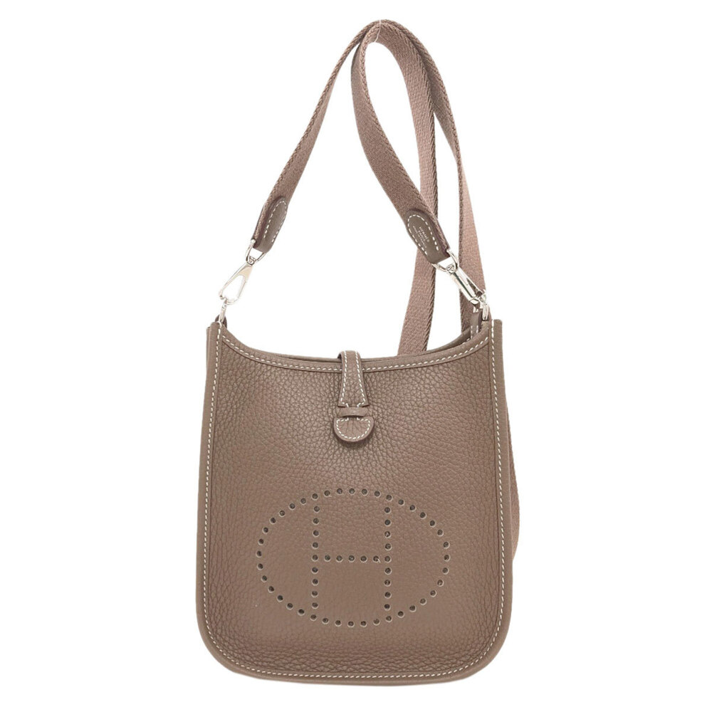 Hermes Evelyne TPM Shoulder Bag with Silver Hardware, Taurillon Leather, Women's
